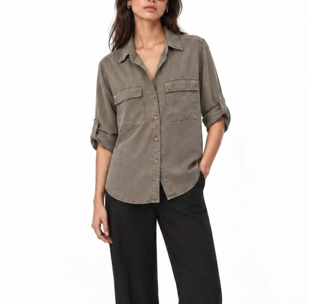 Aritzia The Group Babaton Utility Shirt Women's Button-Up Relaxed Fit Top (Size